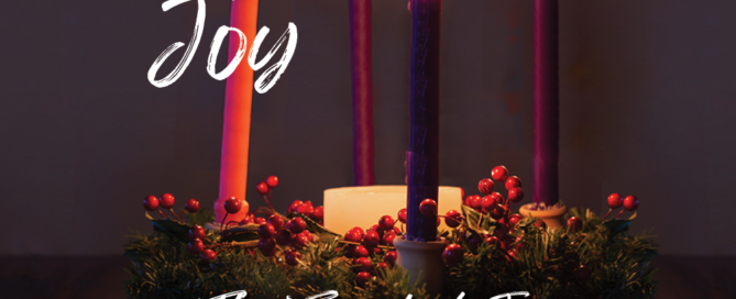 The spirit of joy candle for advent week three
